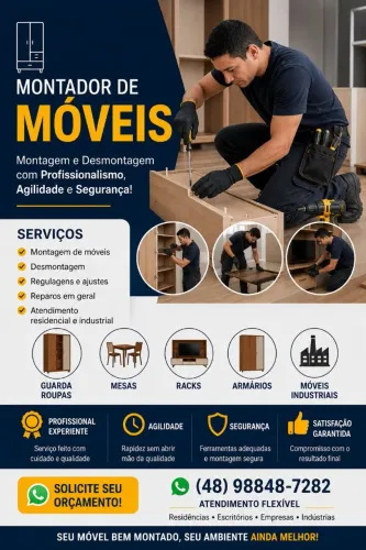 Montador de Móveis Profissional | Montagem e Desmontagem | Atendimento Rápido