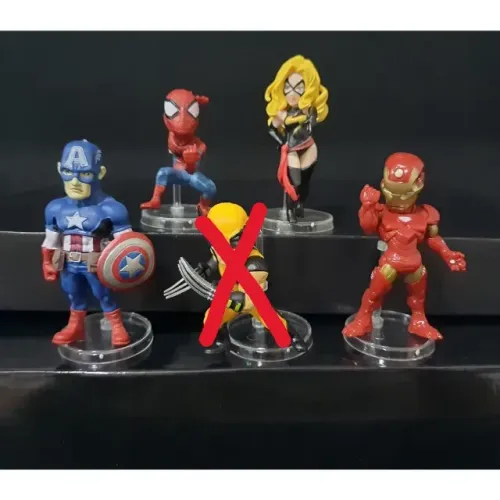 1 Miniatura Marvel com base em acrilico - avengers, homem de ferro