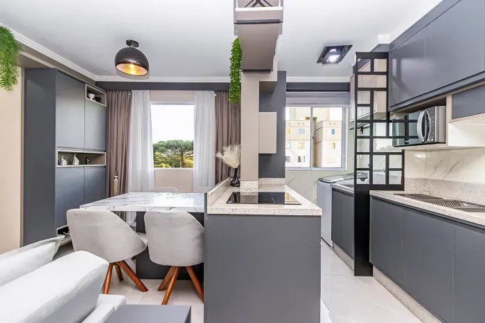 Apartamento 2 Quartos em Condomínio Clube | Mobiliado com Vista Livre | Pinhais - Atuba