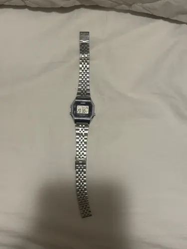relógio casio prata