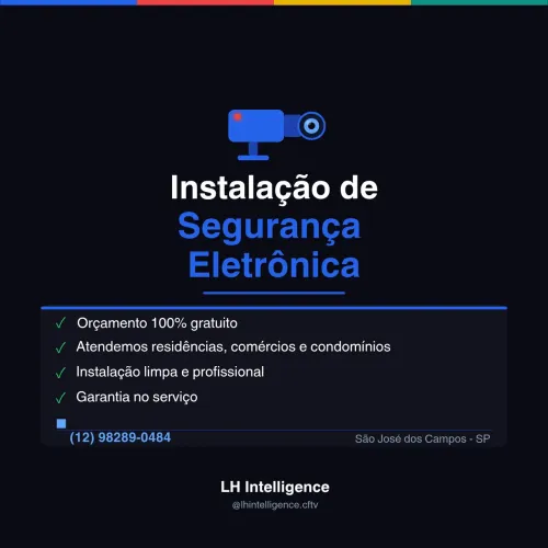 Instalação de Câmeras CFTV, Alarme, Cerca Elétrica e Fechadura Eletrônica ? SJC