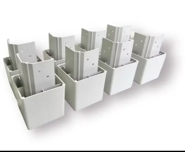 Kit 8 pés plástico reforçado para guarda roupa cômoda branco 7cm quadrado modelos 