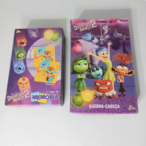 Kit com dois jogos divertidamente dois Disney quebra-cabeças e um jogo da memória
