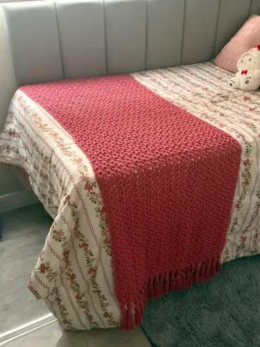 Piseira de crochê feita a mão