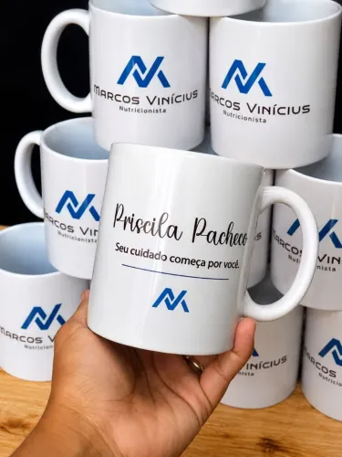 Caneca personalizada, brindes corporativos, eventos
