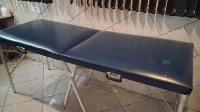 Maca dobrável maleta azul 