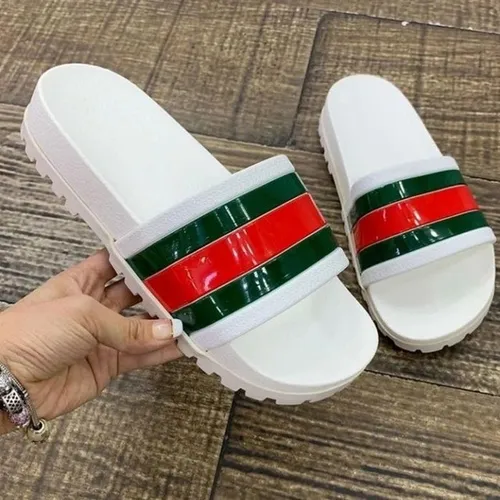 Chinelo Slide Gucci Branco Altíssima Qualidade 