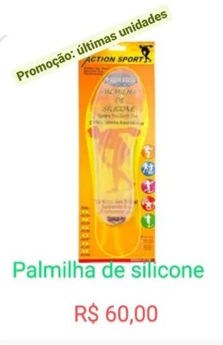 Palmilha de silicone o par