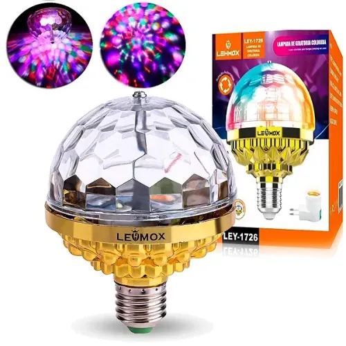 Lâmpada de Led Colorida Giratória para Festas Bivolt - Lehmox em São Luís ma