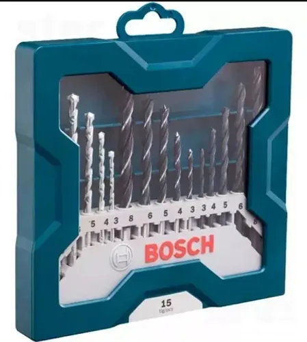 Jogo de Brocas Bosch 15 peças - Pronta Entrega