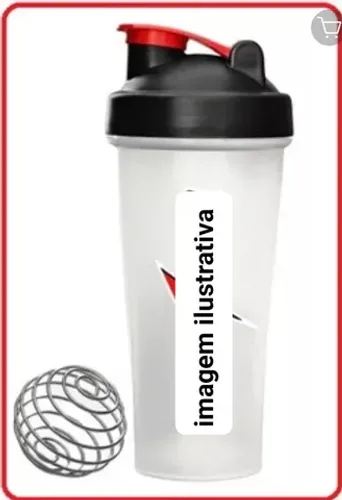 Coqueteleira shakeira com mola 600 ml