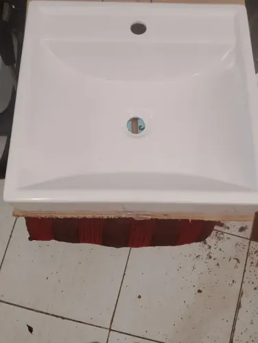 Cuba para banheiro 40x38 Ravena mármore sintético quadrado