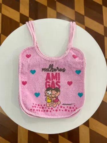 Kit Babador Impermeável Turma Da Mônica Rosa com 3 unidades  Enxoval de Bebê Menina