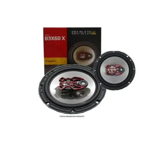 par alto falante triaxial bravox