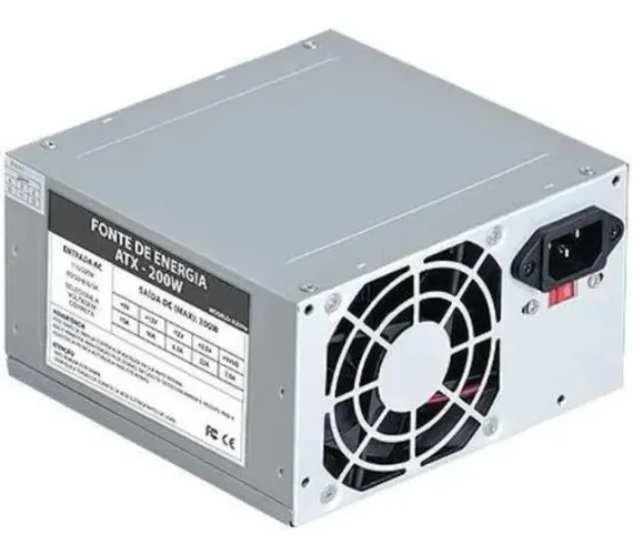Fonte Atx 200w Pctop  4pin Sata 12v