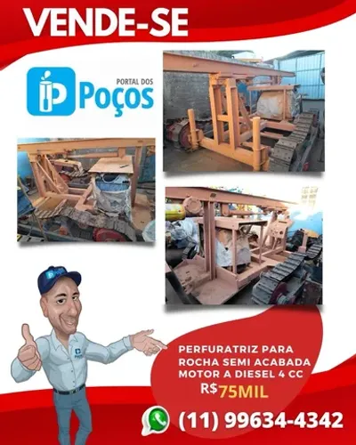 Perfuratriz esteiras hidráulica 