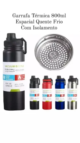 Garrafa Térmica 800mlEspacial Quente Frio Com Isolamento