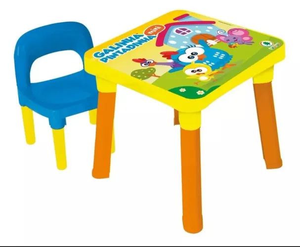 Mesinha Com Cadeira Infantil Galinha Pintadinha