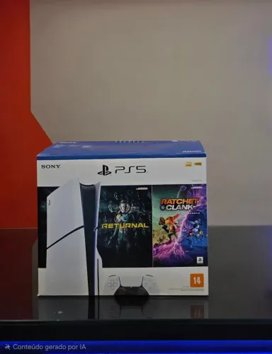 PS5 Slim 1TB C/ Leitor "LACRADO" +GARANTIA. Temos Loja Física!