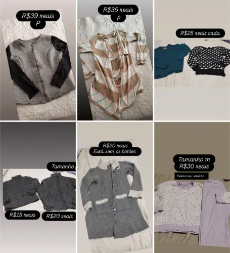 Roupa Feminina - Casacos, Jaquetas  bazar completo a venda 