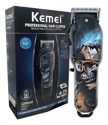 Máquina Cortar Cabelo Kemei Km-735 Profissional