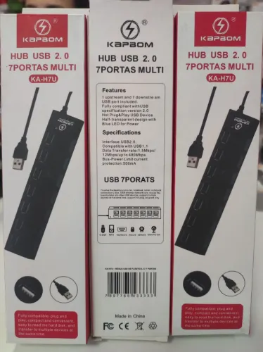 Hub USB 2.0 7 Portas Multi
