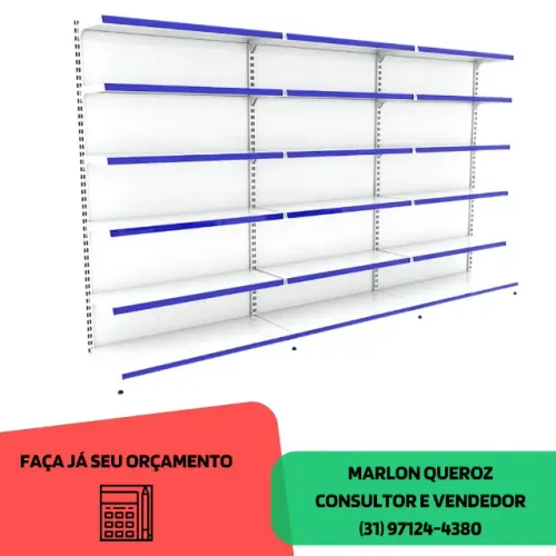 Gondola de Parede 2M Polar 30x40 6 Bandejas