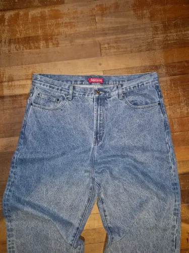 Supreme baggy jeans light blue