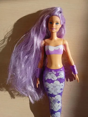 Boneca Barbie Sereia Color Reveal Lilás 