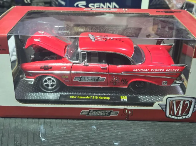 Miniatura 1:24 Chevrolet 210 1957 record nacional arrancada race