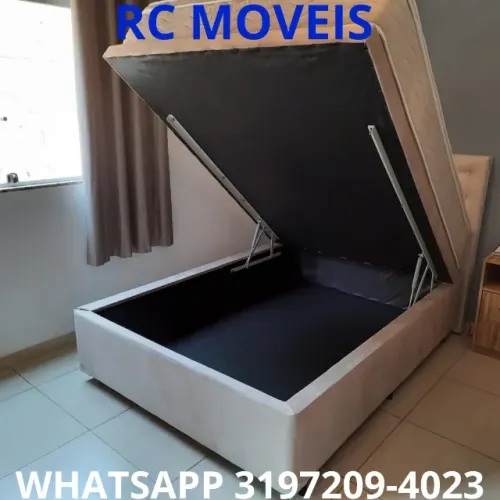 Cama Box Baú Casal Inteiriço 1.38x1.88 - Alta Qualidade e Conforto