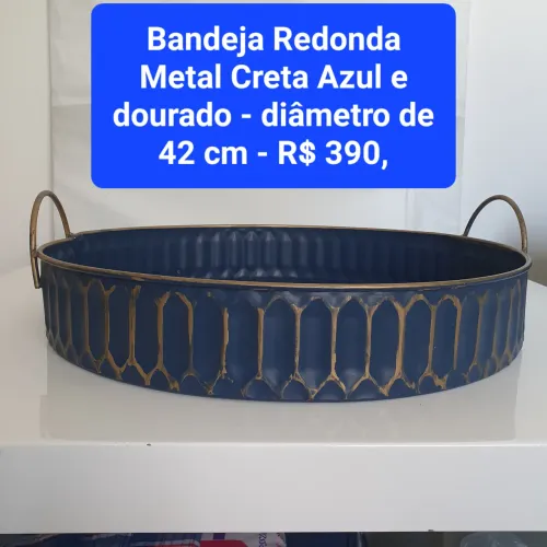 bandeja metal decorativa