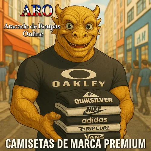 Camisetas de Marca Premium em Atacado - Oakley, Quiksilver, Nike, Adidas, Rip Curl e Vans
