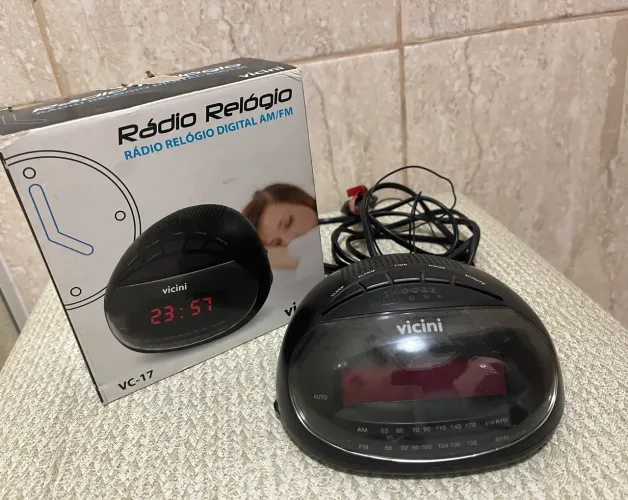 Rádio Relógio Despertador Vicini