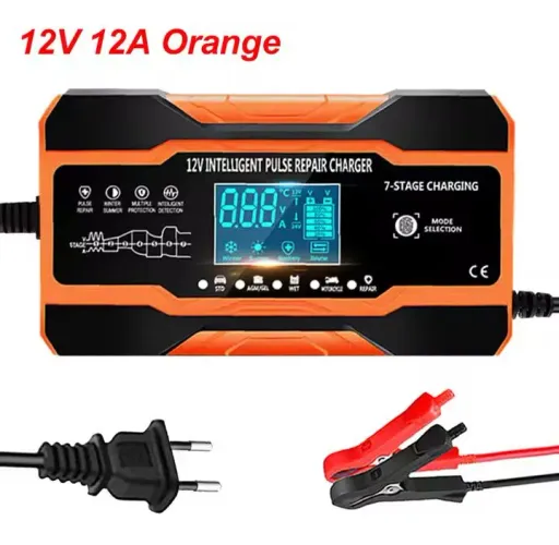 Carregador de bateria digital 12 amperes 12v