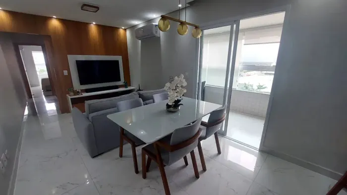 APARTAMENTO PARA VENDA MOBILIADO 02 QUARTOS 02 SUÍTE 02 VAGAS NA VILA CAIÇARA PRAIA GRANDE