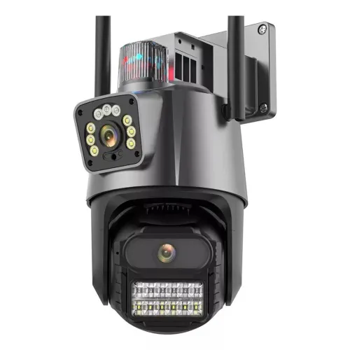 Camera de segurança prova dagua wifi lente dupla 2 em 1