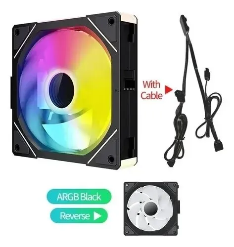 Kit 3X Cooler Fan Teucer PRISM 4 PRO RGB 120mm - 58 CFM, 1600 RPM e ARGB 5V/3-Pin 