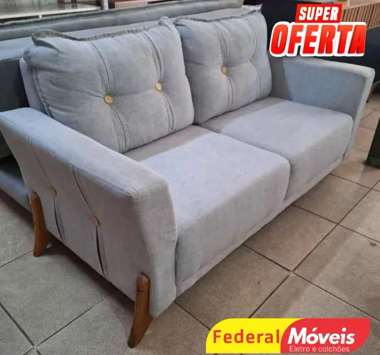 Sofá 1,70m com 2 Lugares Linho - Super Oferta!