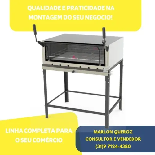 Forno Refratário Inox com pedra avulsa a Gás 90x90 Progás