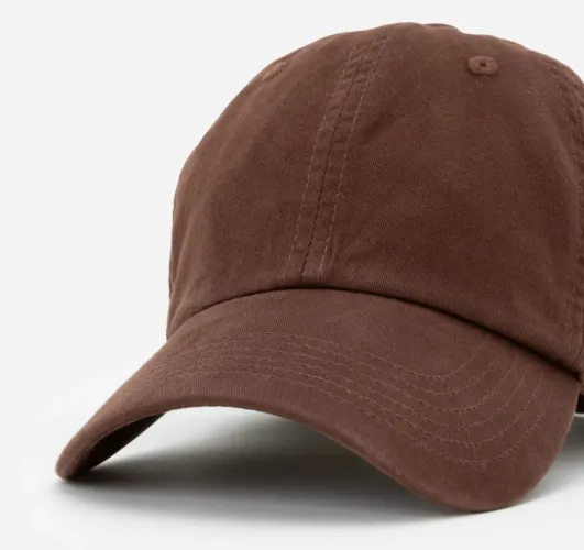 Boné aba curva algodão marrom