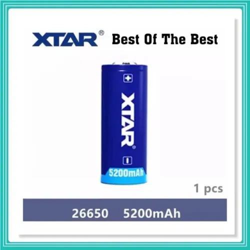 Bateria Xtar Imr26650 Para Lanternas De Mergulho 5200mah Original!