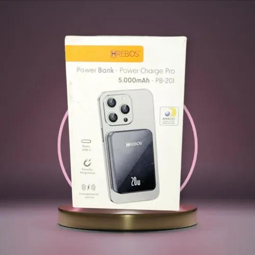 Power Bank Carregador Portátil Fixação Magnética Para Iphone