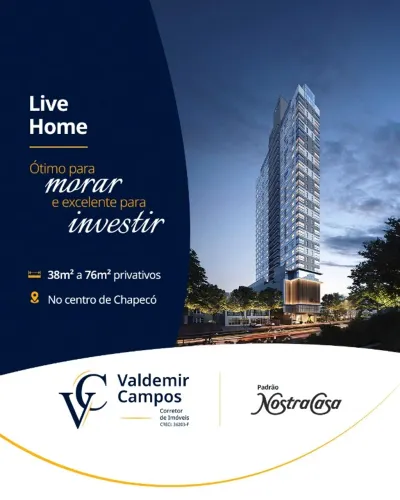 LIVE HOME, padrão Nostra Casa, no centrão 