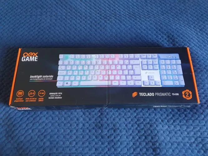 Teclado Gamer Oex Game TC-205 com Backlight Colorido