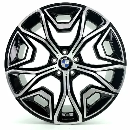 JOGO DE RODAS BMW IX40 ARO 20X8,5 E 9,5 PRETO DIAMANTADO 5X112 ET 25 E 40
