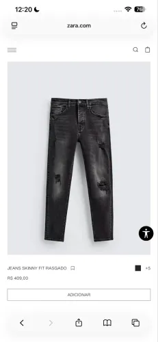 jeans Zara skinny rasgado