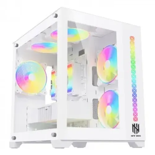 Gabinete Gamer New Hero Majesty, RGB, Mid Tower, Vidro Temperado, Sem Fonte, Sem Fan, Bran