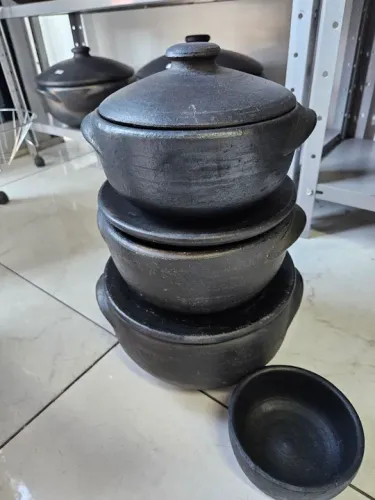 Conjunto 3 Panelas de Barro + 1 cumbuca