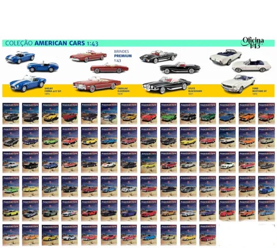 American Cars - Coleção de Miniaturas Completa Assinante